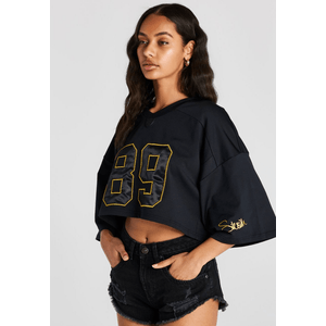 POLERA SIKSILK RETRO FOOTBALL CROP JERSEY MUJER