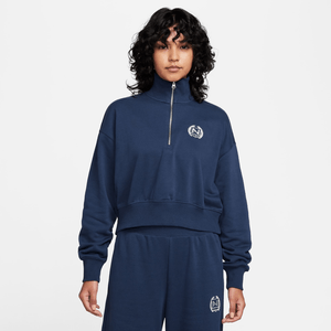 POLERON NIKE W NSW FLC QZ CROP NCPS MUJER
