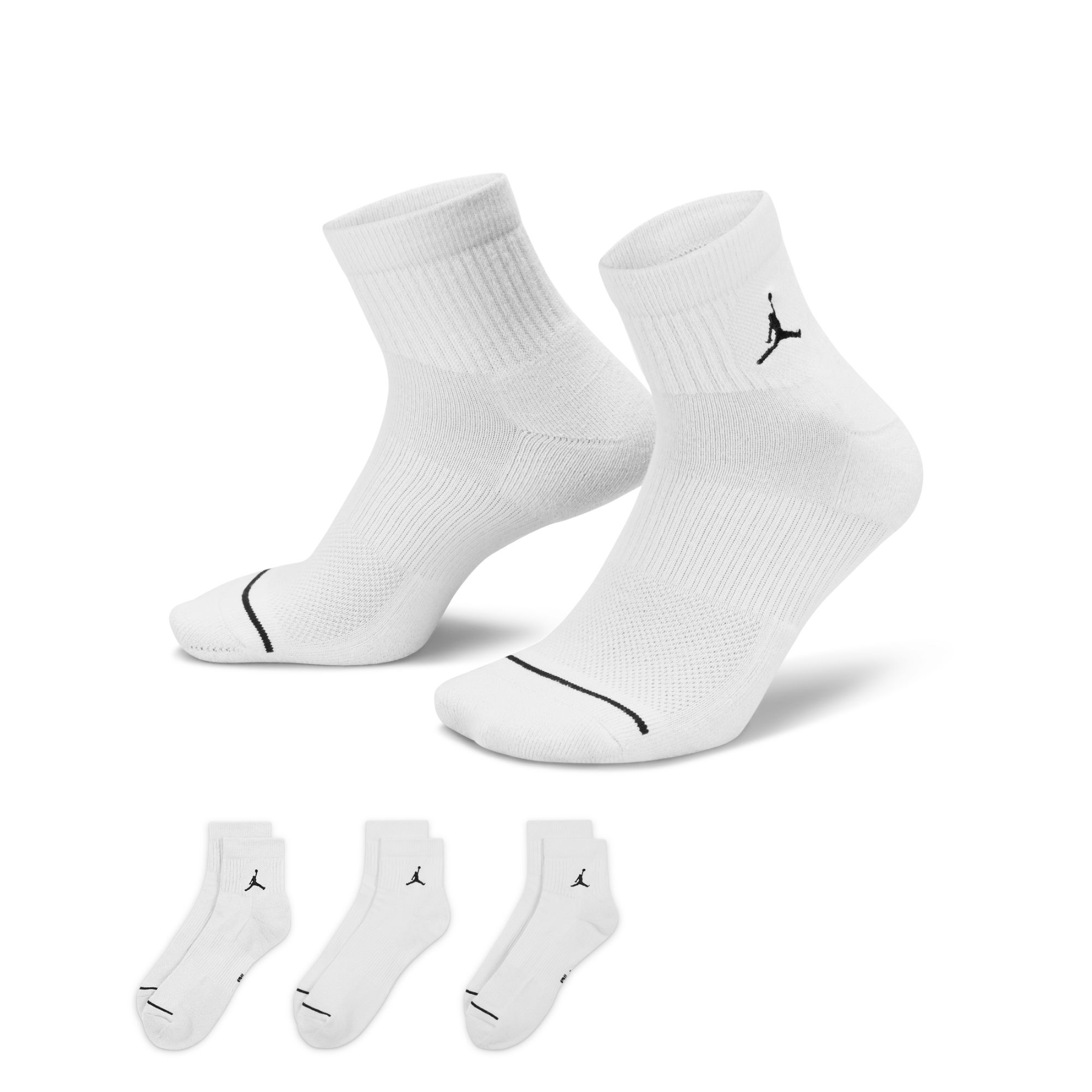 CALCETIN JORDAN U J EVERYDAY CUSH POLY ANKLE 3PR -