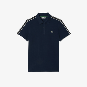POLERA POLO TAPE LACOSTE NEGRO HOMBRE