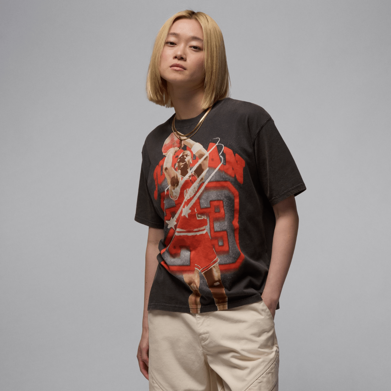 POLERA JORDAN W J SS GF GFX TEE 40 MUJER