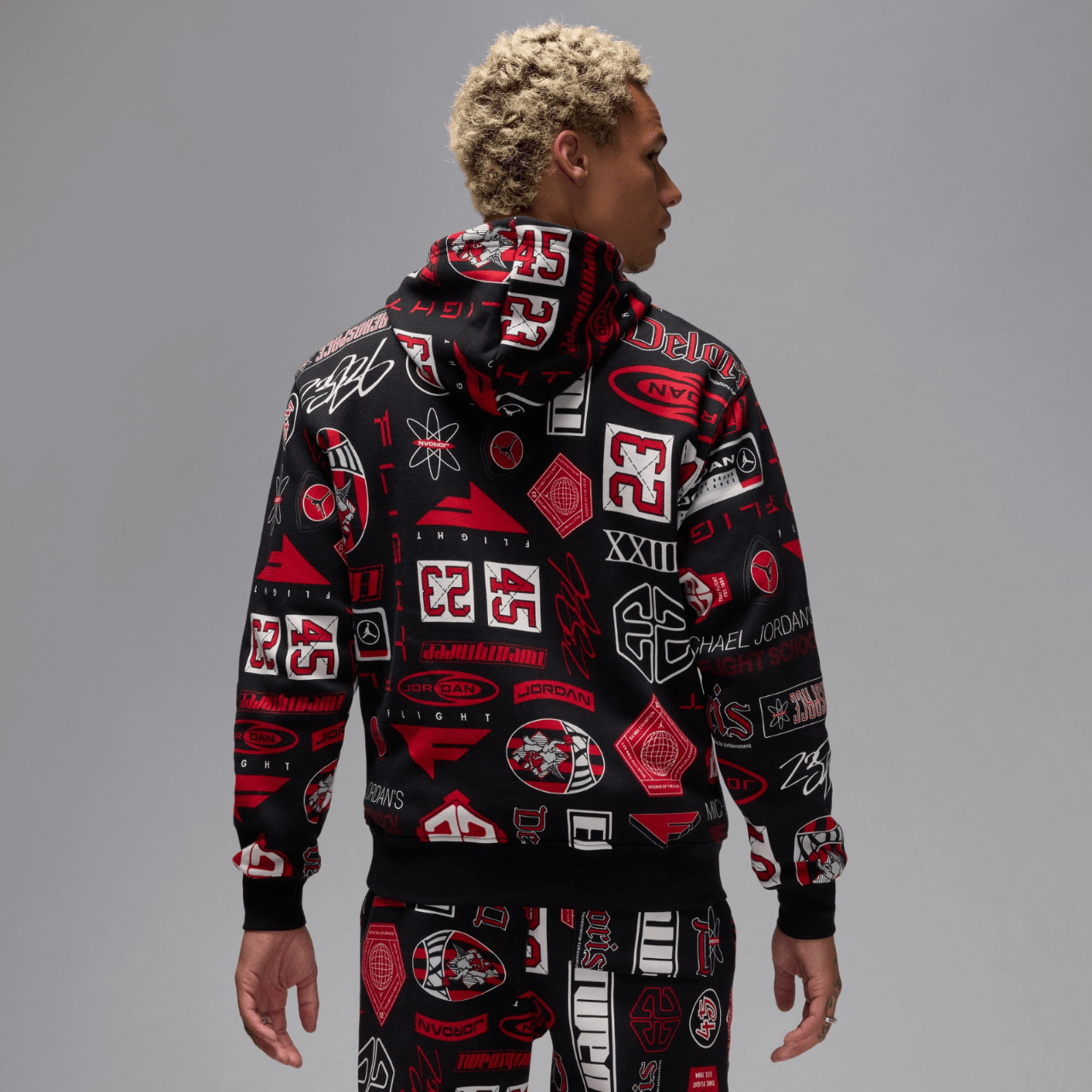 Jordan Poleron Rojo Nike Hombre POLERON JORDAN M J ESS AOP FLC PO