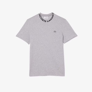 POLERA LACOSTE PIQUE LOGO NECK GRIS HOMBRE