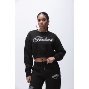 POLERON HOODRICH FIGURE CROPPED SWEATSHIRT MUJER