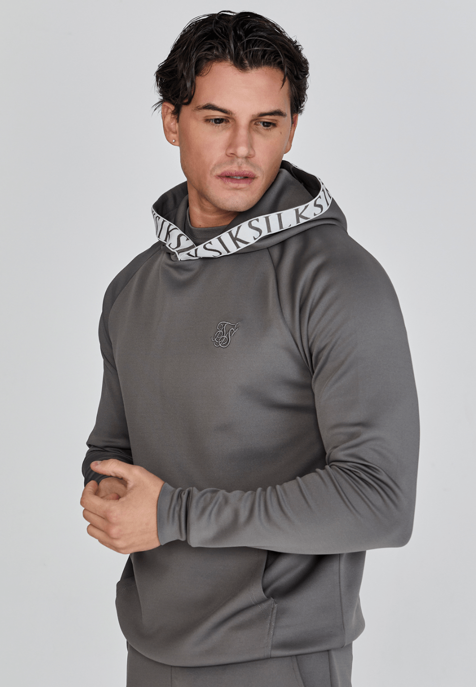 Siksilk Full Zip Hoodie Gris Chile For Sale SikSilk Hoodie Con
