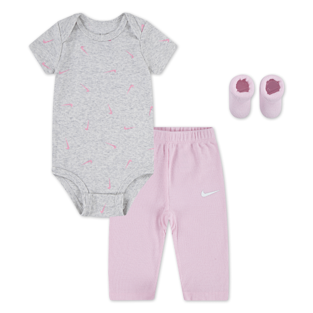 SET NIKE NHN 3PK BODYSUIT  WAFFLE PANT BEBE