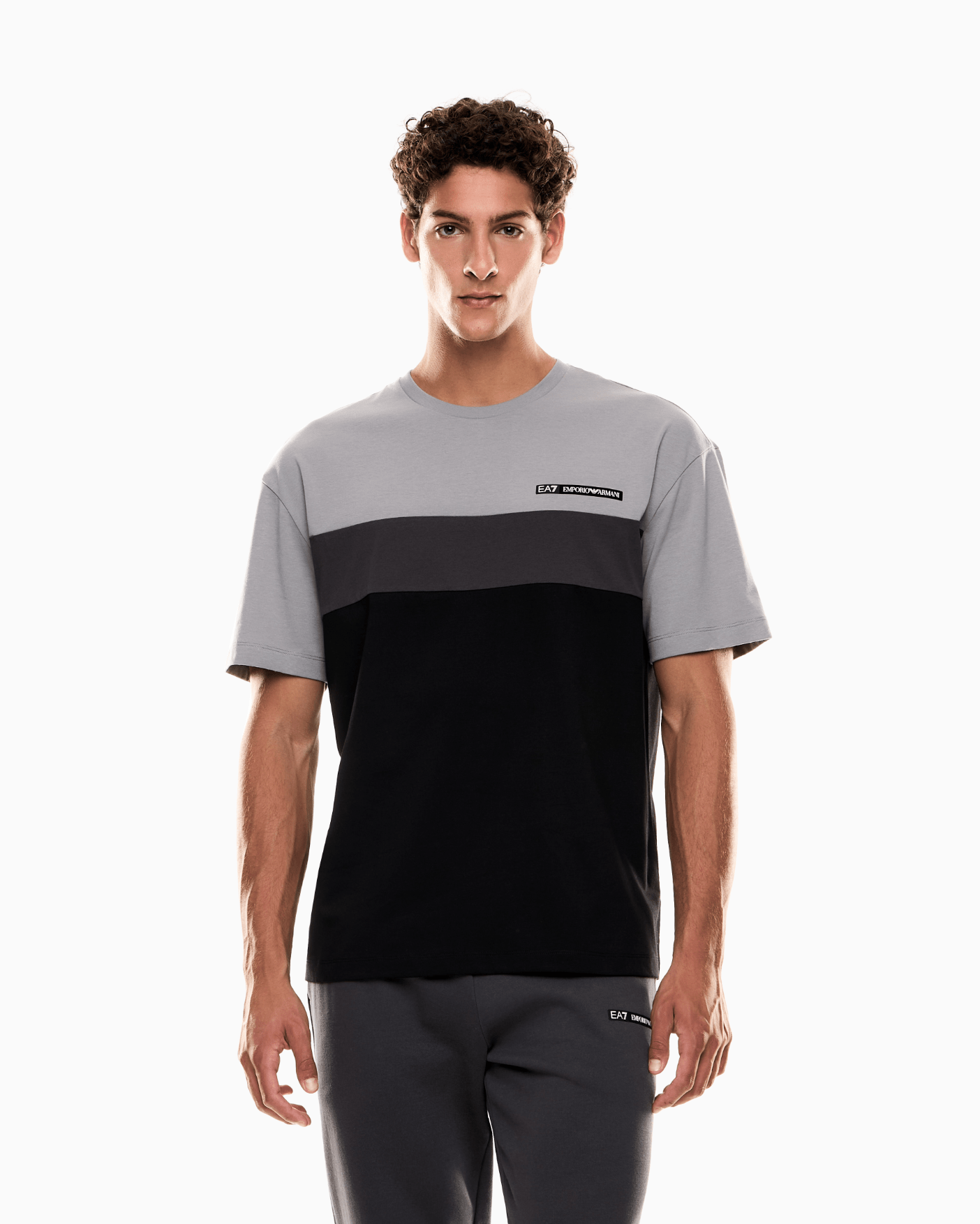 POLERA EA7 COLOR BLOCK HOMBRE