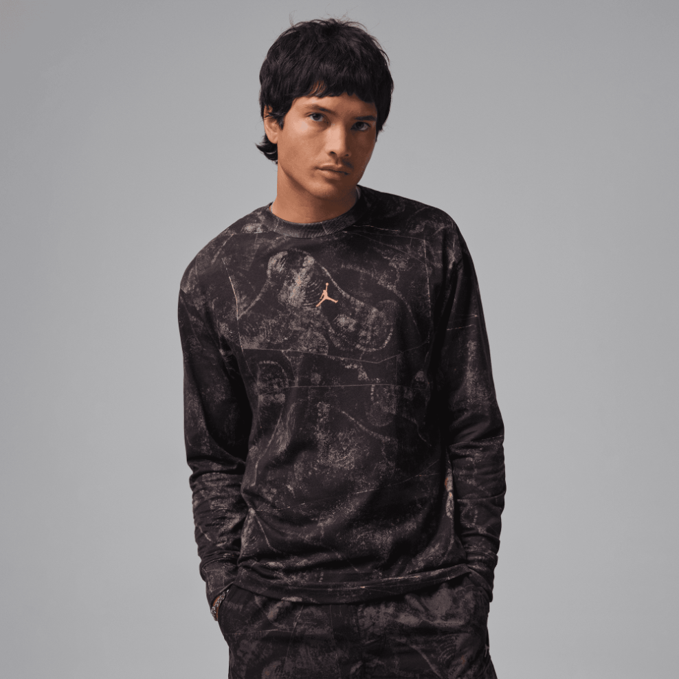 POLERA JORDAN M J BRK HIKE GFX LS CREW HOMBRE
