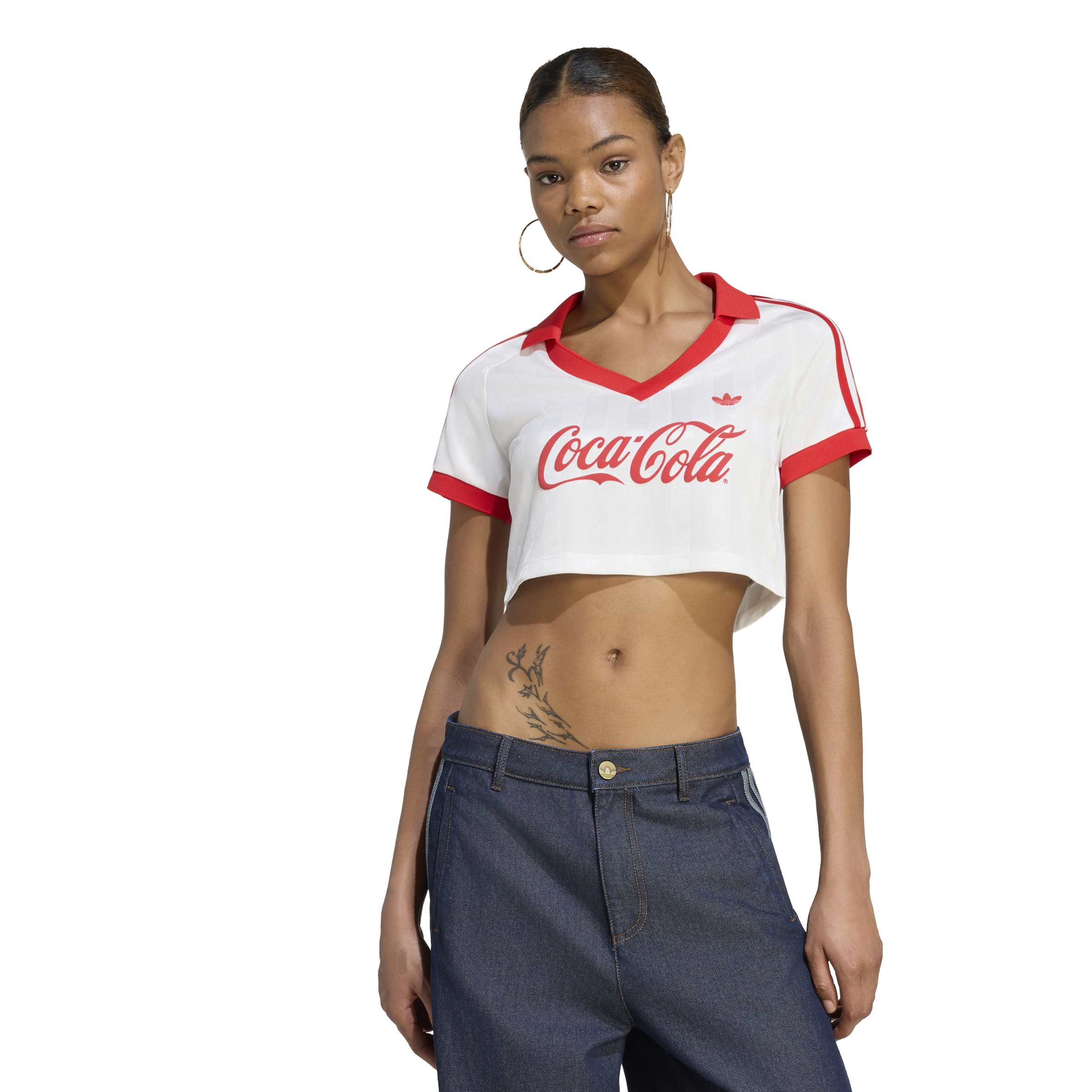 POLERA ADIDAS COCA-COLA CROPPED JERSEY MUJER