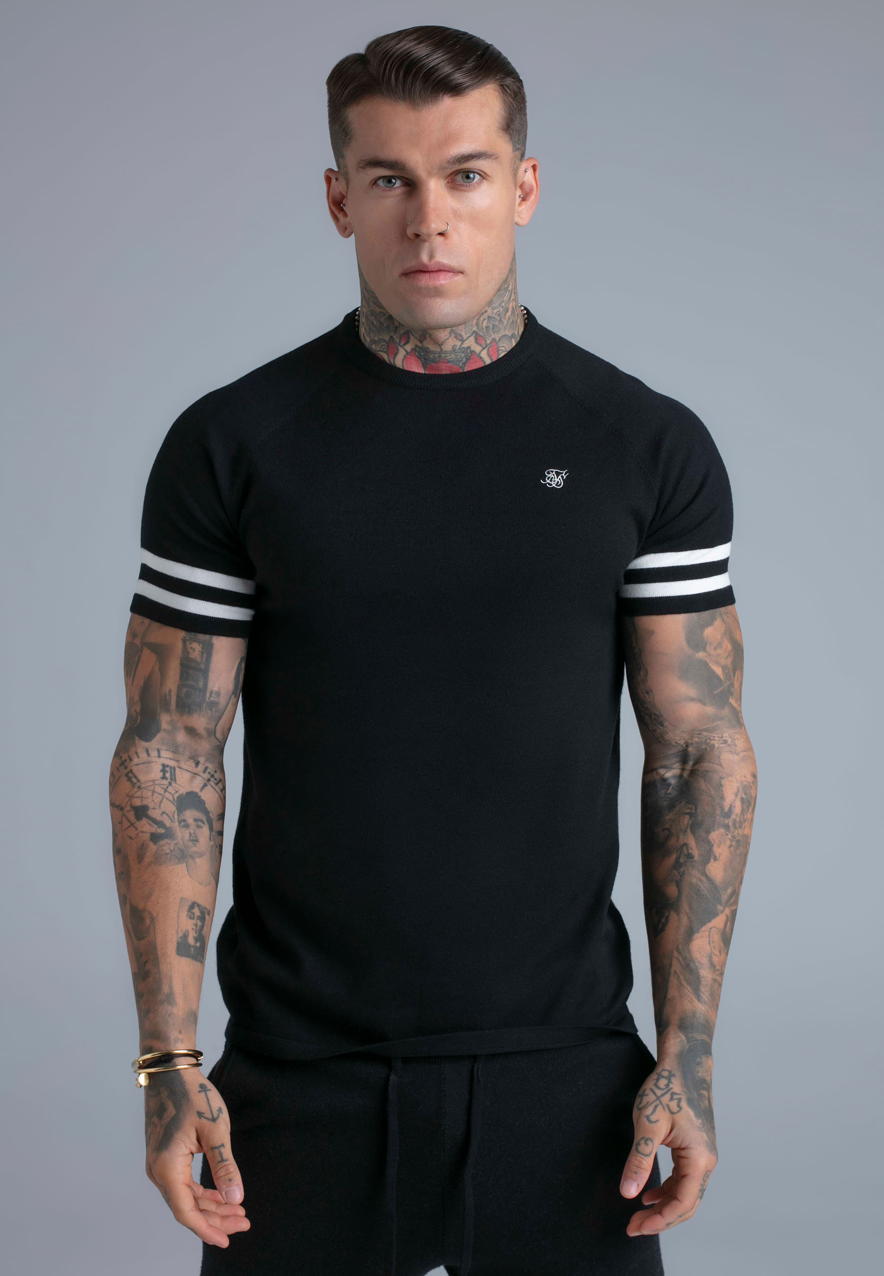 POLERA SIKSILK KNITTED T-SHIRT HOMBRE