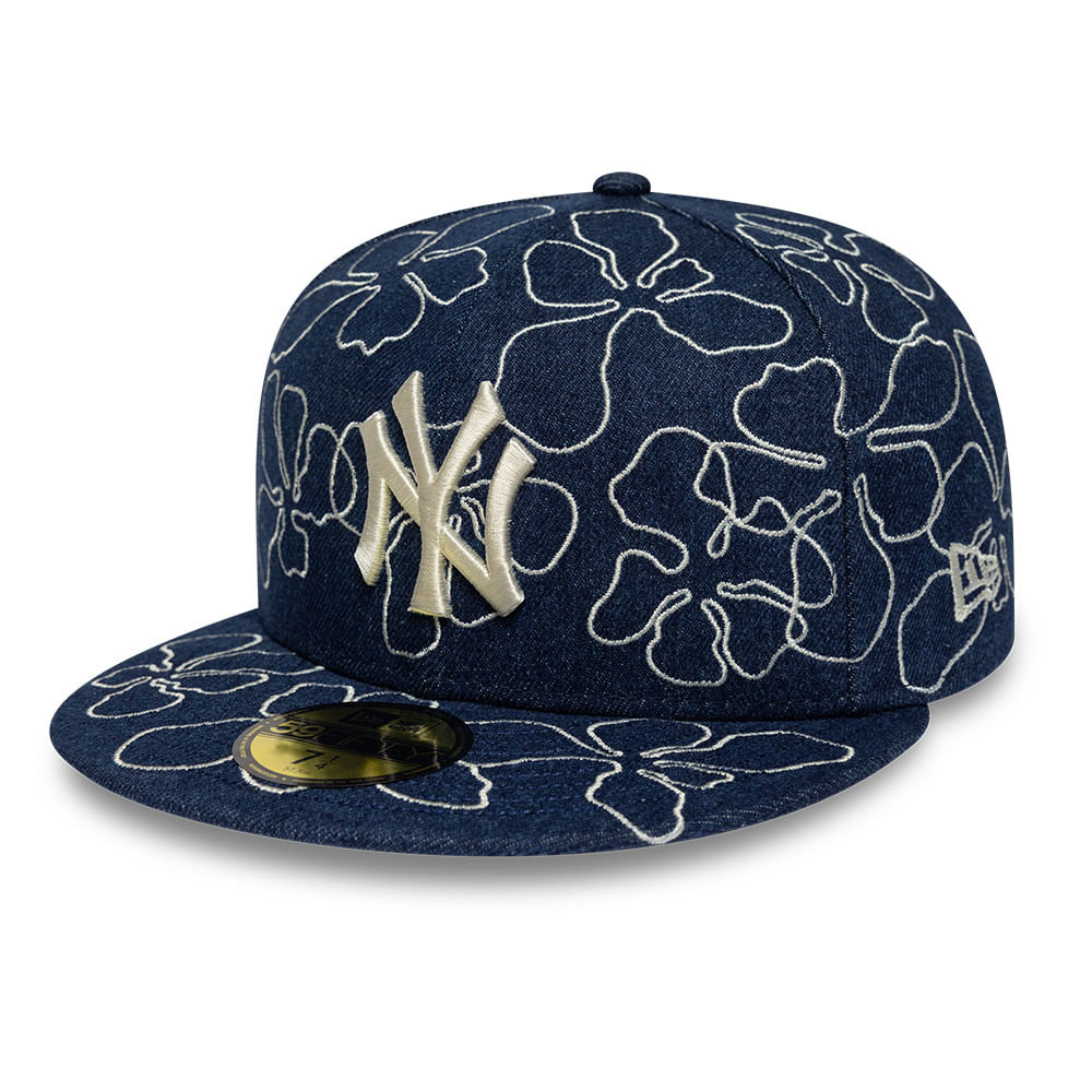 JOCKEY VISERA PLANA NEW ERA FLORAL DENIM 59FIFTY