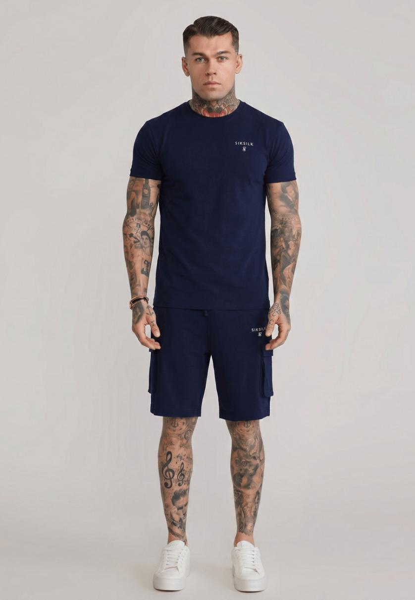 SET SIKSILK T-SHIRT AND SHORTS SET HOMBRE