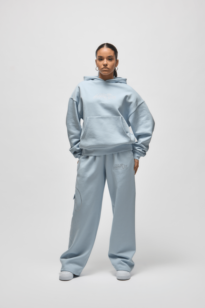 PANTALON WIDE LEG HOODRICH MUJER CELESTE