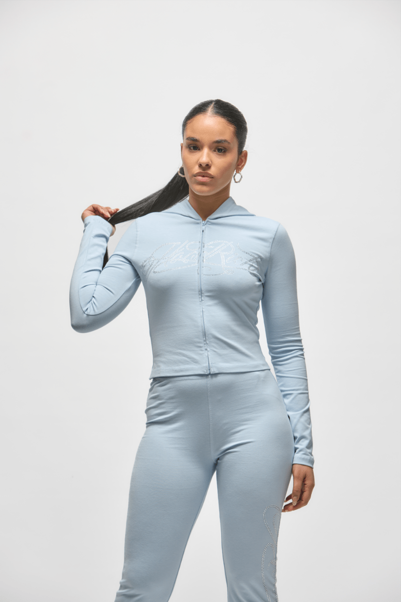 POLERON CIERRE HOODRICH MUJER CELESTE
