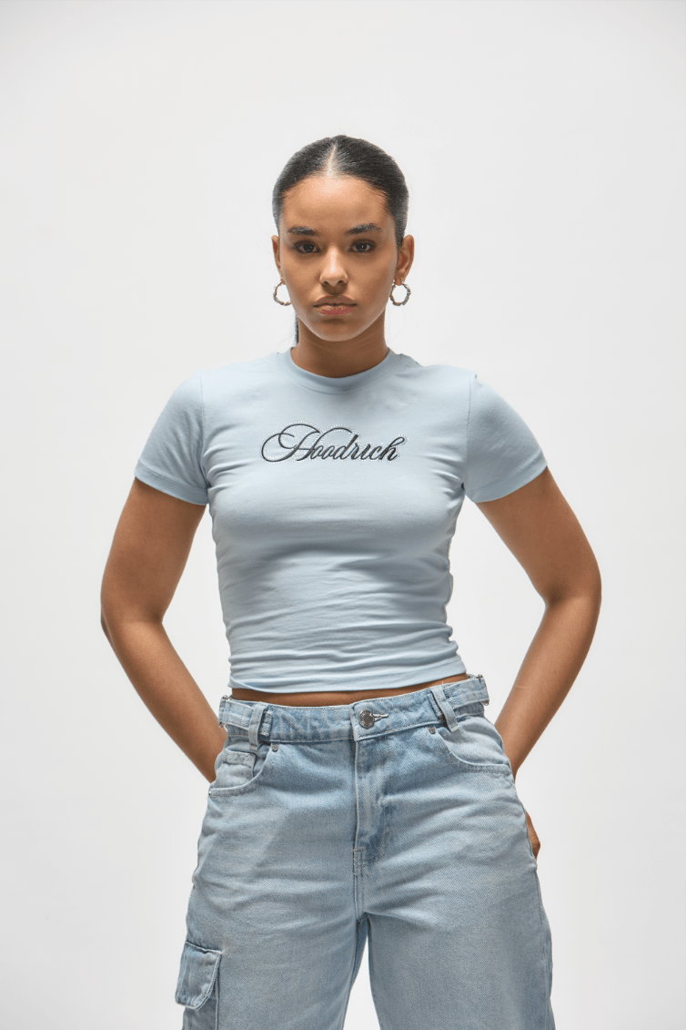 POLERA MANGA CORTA HOODRICH MUJER CELESTE