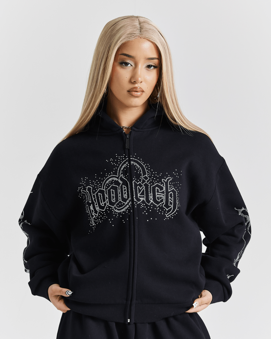 POLERON CIERRE HOODRICH MUJER NEGRO