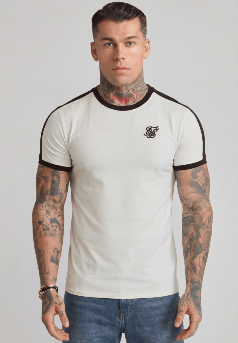 POLERA SIKSILK STRIPE RINGER T-SHIRT HOMBRE