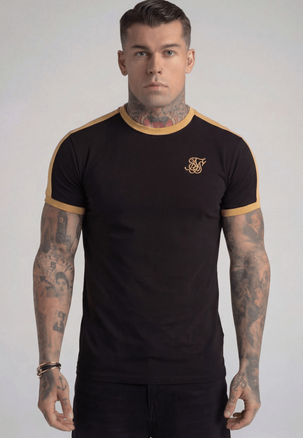 POLERA SIKSILK STRIPE RINGER T-SHIRT HOMBRE
