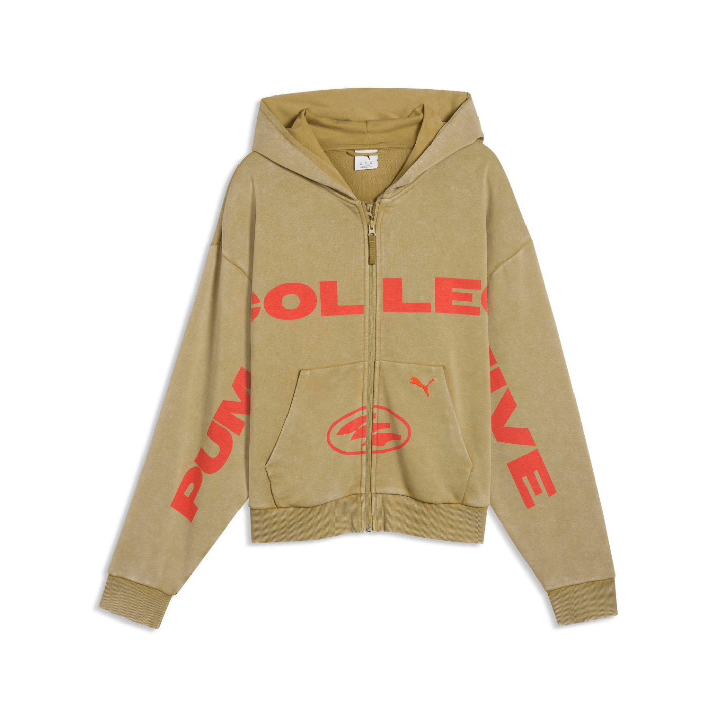 POLERON PUMA SPC BOXY WASHED FULL ZIP GRAPHIC HOOD